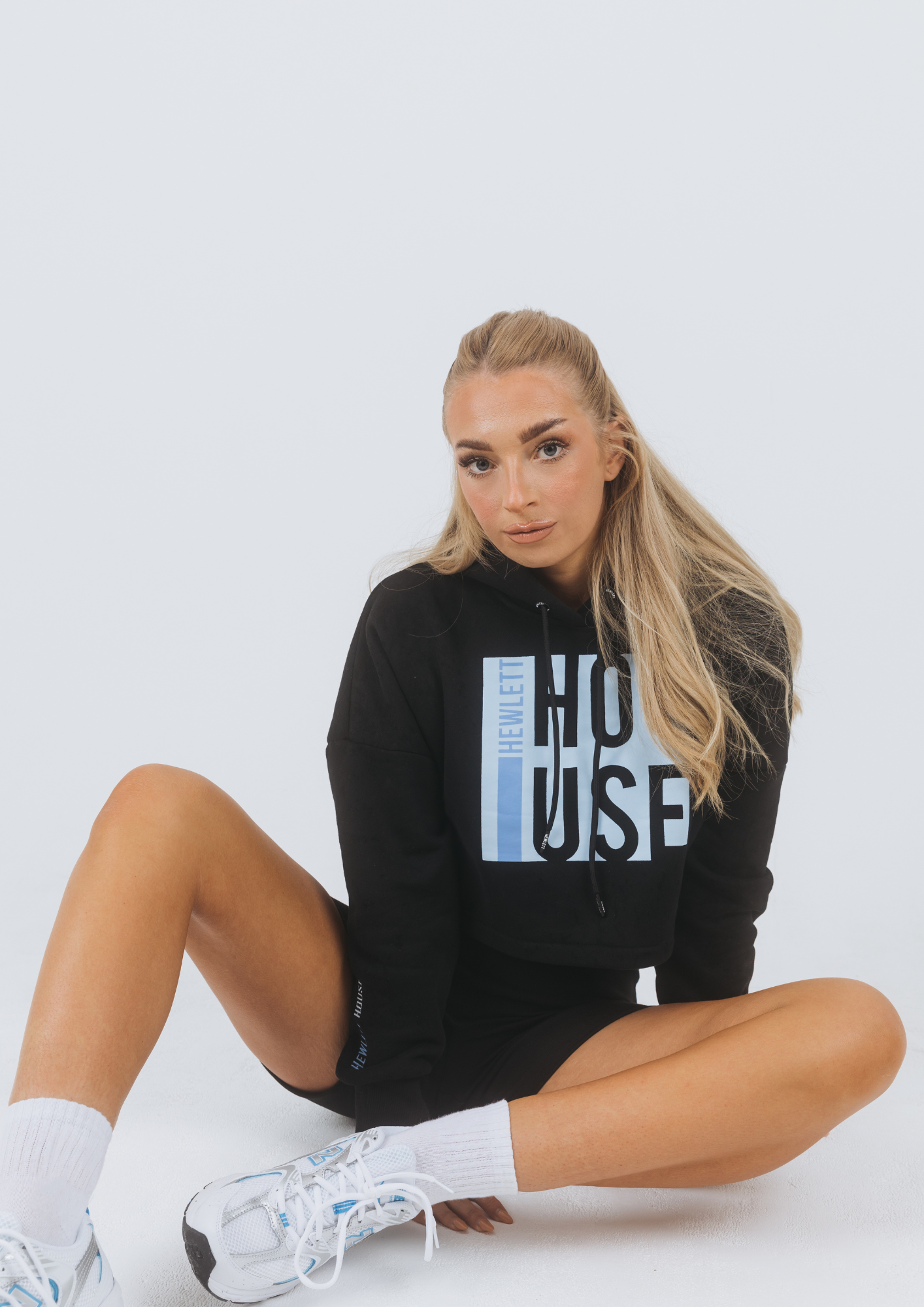The "Crop It Like It's Hot" Hoodie | Black/Blue
